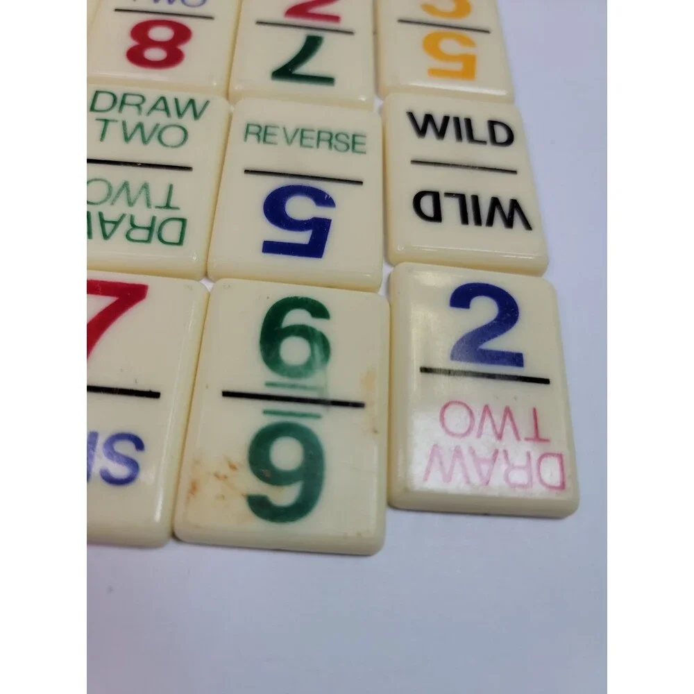 Vintage UNO Dominos Game 1986/1989 International Games Tiles Instructions 5...